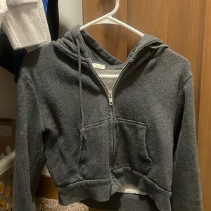 John Galt Cropped Zip Up Jacket